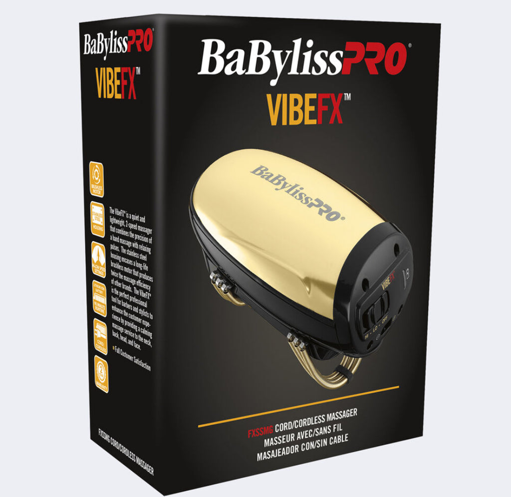 BaBylissPRO® VIBEFX™ Cord/Cordless Massager (GOLD)